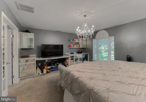Bedroom, Chandelier, Interior
