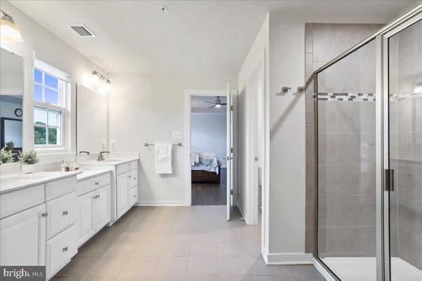 Bathroom, Dual Sink Vanities, Glass Shower, Interior