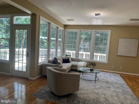 Chandelier, Interior, Living room, Wood Texture Flooring