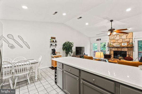 Dining room, Fireplace, Interior, Living room, Recessed Lighting
