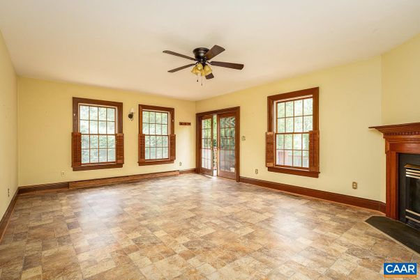 Empty room, Fireplace, Interior