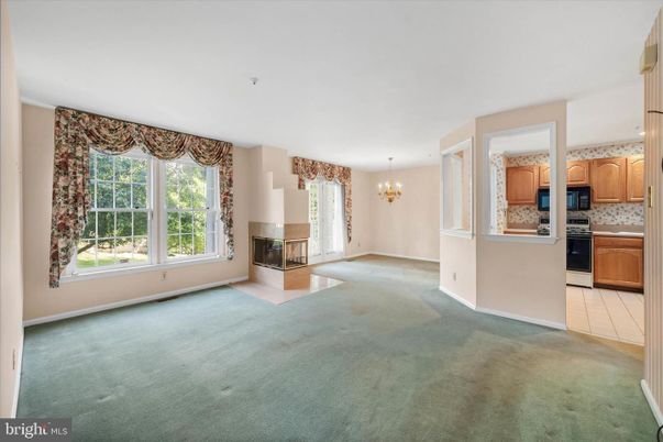 Chandelier, Empty room, Fireplace, Interior, Kitchen