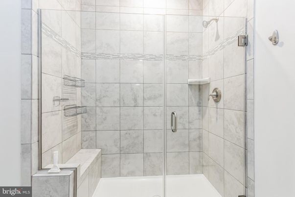 Bathroom, Glass Shower, Interior, Marble Walls