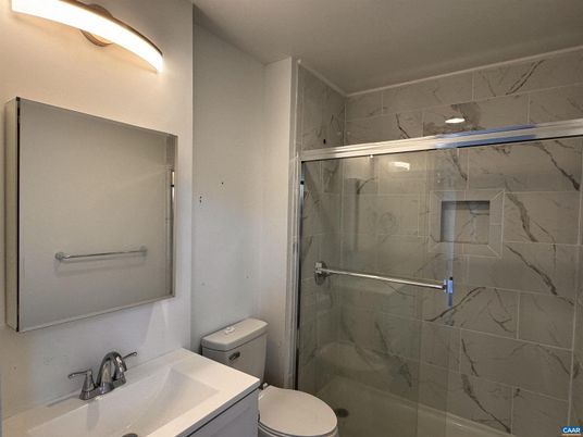 Bathroom, Glass Shower, Interior, Marble Walls