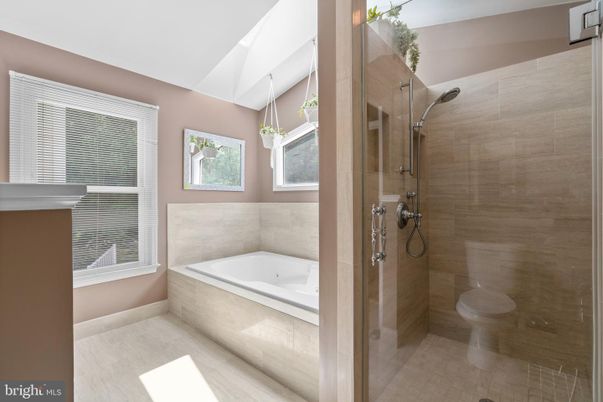 Bathroom, Glass Shower, Interior, Pendant Lights