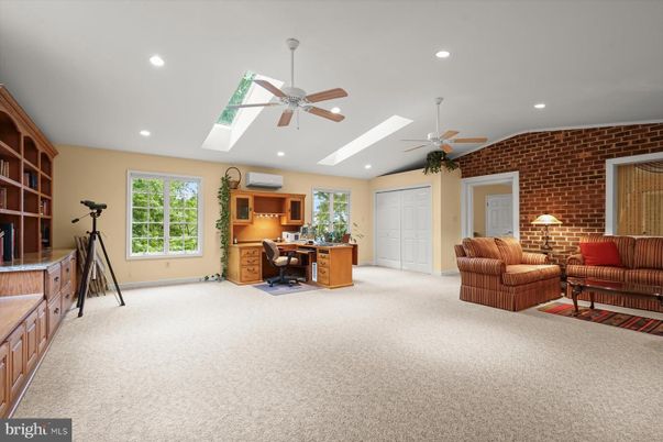 Home Office, Interior, Kitchen, Living room, Recessed Lighting, Stone Walls