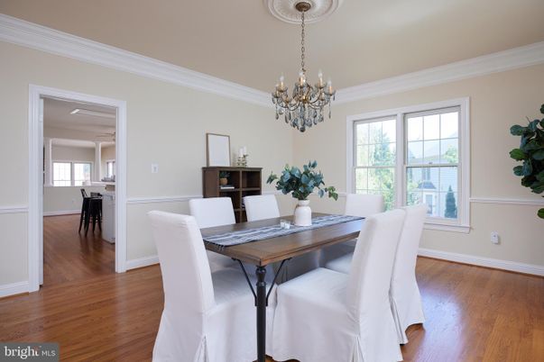Chandelier, Dining room, Interior, Wood Texture Flooring