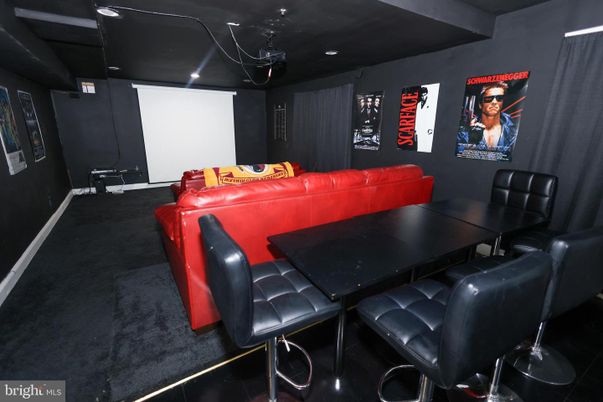 Dining room, Interior, Projection Screen, Recessed Lighting, Theatre Room