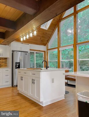 Interior, Kitchen, Stainless Steel Appliances, Wooden Beams, Wooden Ceilings, Wood Texture Flooring