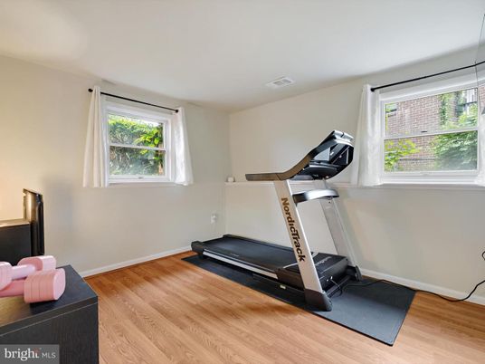 Fitness Equipment, Interior, Wood Texture Flooring