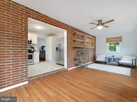 Interior, Kitchen, Stainless Steel Appliances, Stone Walls, Wood Texture Flooring