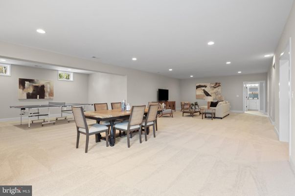 Dining room, Game Room, Interior, Living room, Recessed Lighting