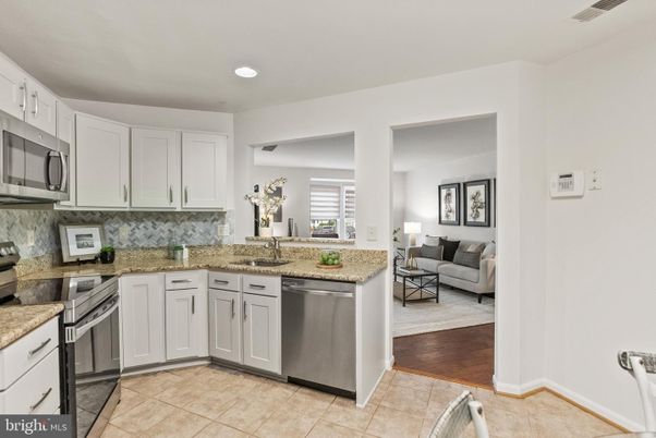 Interior, Kitchen, Living room, Recessed Lighting, Stainless Steel Appliances, Wood Texture Flooring