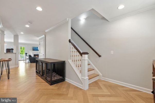 Fireplace, Interior, Recessed Lighting, Wood Texture Flooring