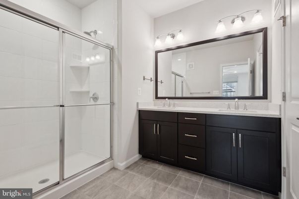 Bathroom, Dual Sink Vanities, Glass Shower, Interior