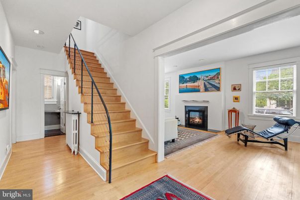 Fireplace, Interior, Recessed Lighting, Wood Texture Flooring