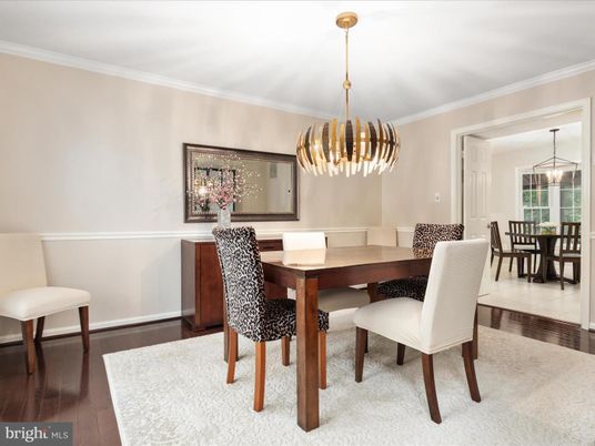 Chandelier, Dining room, Interior, Pendant Lights, Wood Texture Flooring