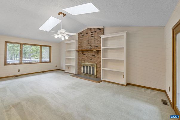 Empty room, Fireplace, Interior, Stone Walls