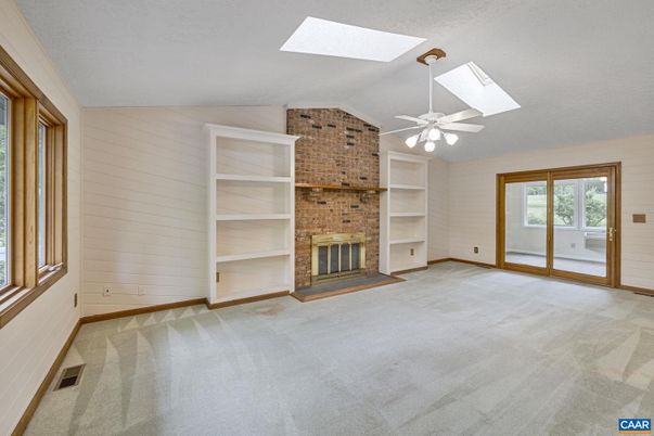 Empty room, Fireplace, Interior, Stone Walls