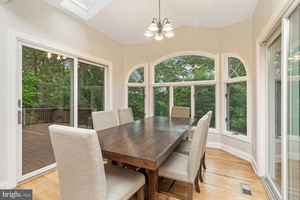 Chandelier, Dining room, Interior, Pendant Lights, Wood Texture Flooring