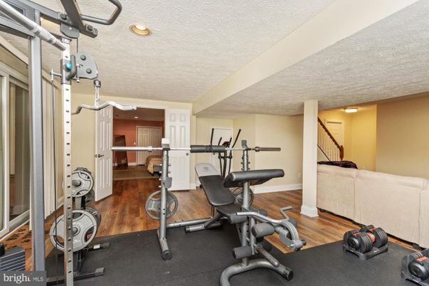 Fitness Equipment, Interior, Recessed Lighting, Wood Texture Flooring