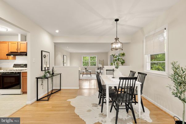 Dining room, Interior, Kitchen, Living room, Pendant Lights, Recessed Lighting, Wood Texture Flooring