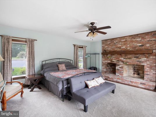 Bedroom, Fireplace, Interior, Stone Walls