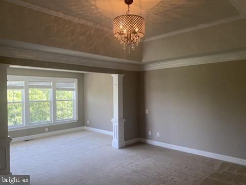 Chandelier, Empty room, Interior