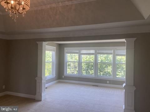 Chandelier, Empty room, Interior