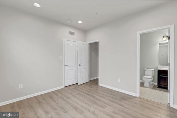 Bathroom, Empty room, Interior, Recessed Lighting, Wood Texture Flooring