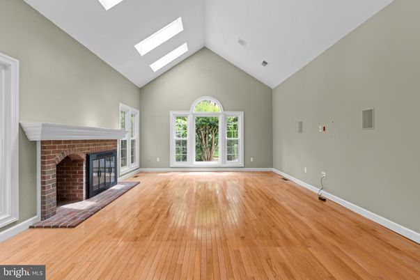 Empty room, Fireplace, Interior, Wood Texture Flooring