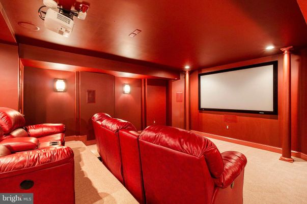 Home Theatre Room, Interior, Projection Screen, Recessed Lighting, Theatre Room