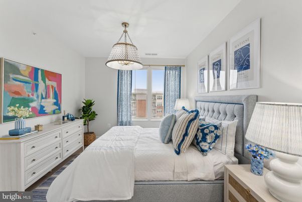 Bedroom, Interior, Pendant Lights, Wood Texture Flooring