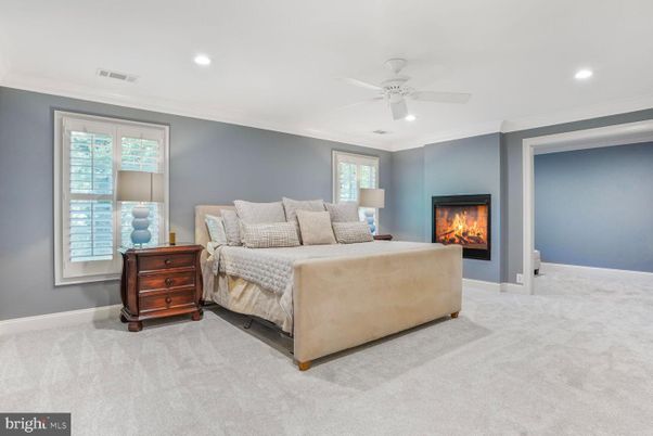 Bedroom, Fireplace, Interior, Recessed Lighting