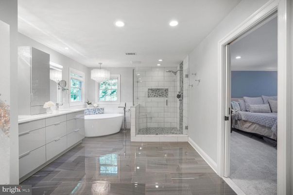 Bathroom, Bedroom, Chandelier, Dual Sink Vanities, Free Standing Baths, Glass Shower, Interior, Recessed Lighting