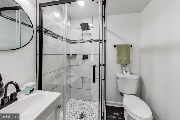 Bathroom, Glass Shower, Interior, Marble Walls