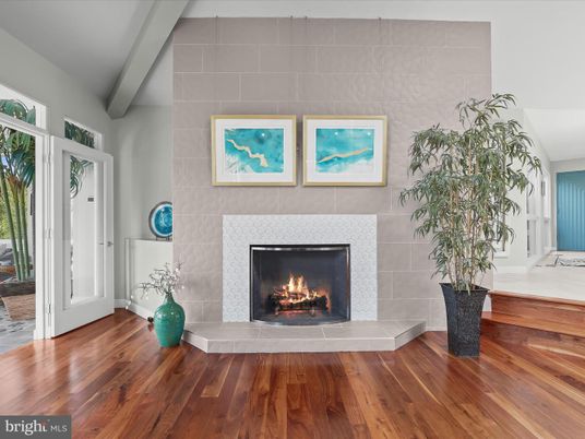 Fireplace, Interior, Wood Texture Flooring