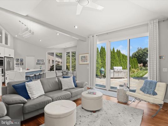 Dining room, Interior, Kitchen, Living room, Recessed Lighting, Stainless Steel Appliances, Wood Texture Flooring