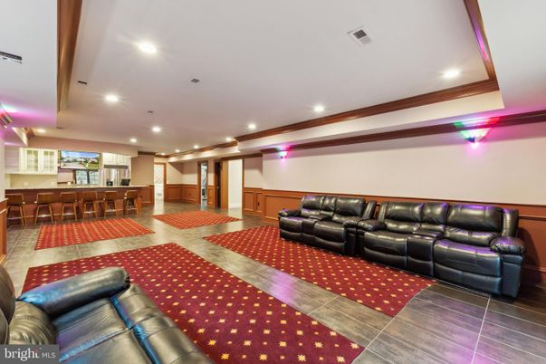 Home Theatre Room, Interior, Recessed Lighting