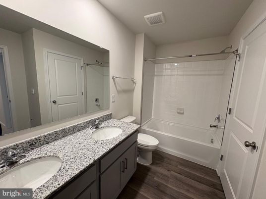 Bathroom, Dual Sink Vanities, Interior, Wood Texture Flooring