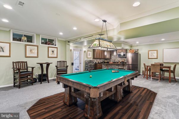 Billiard Table, Dining room, Game Room, Interior, Kitchen, Pendant Lights, Recessed Lighting