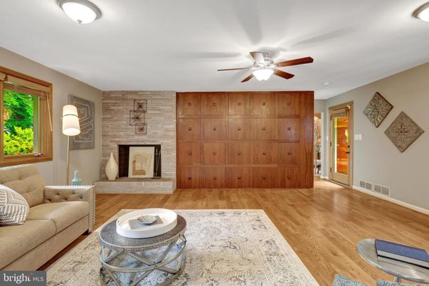 Fireplace, Interior, Living room, Stone Walls, Wood Texture Flooring