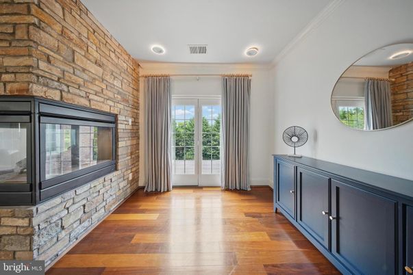 Interior, Recessed Lighting, Stone Walls, Wood Texture Flooring