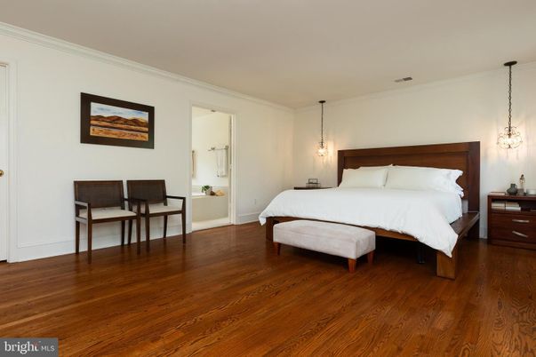 Bedroom, Interior, Pendant Lights, Wood Texture Flooring