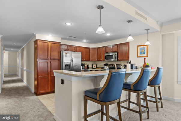 Interior, Kitchen, Pendant Lights, Recessed Lighting, Stainless Steel Appliances