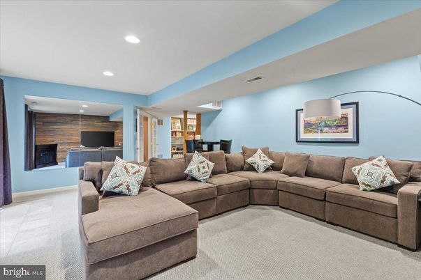 Fireplace, Interior, Living room, Recessed Lighting, Wooden Walls