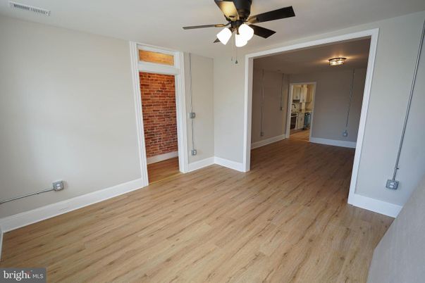 Empty room, Interior, Stone Walls, Wood Texture Flooring