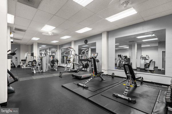 Fitness Equipment, Gym, Interior, Recessed Lighting
