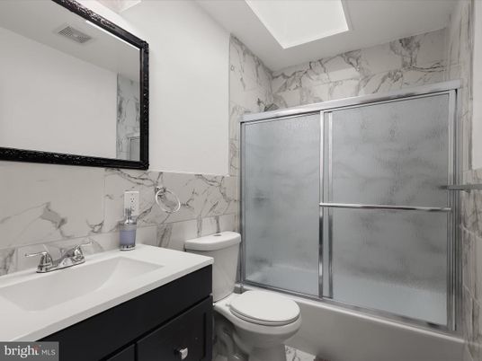 Bathroom, Glass Shower, Interior, Marble Walls