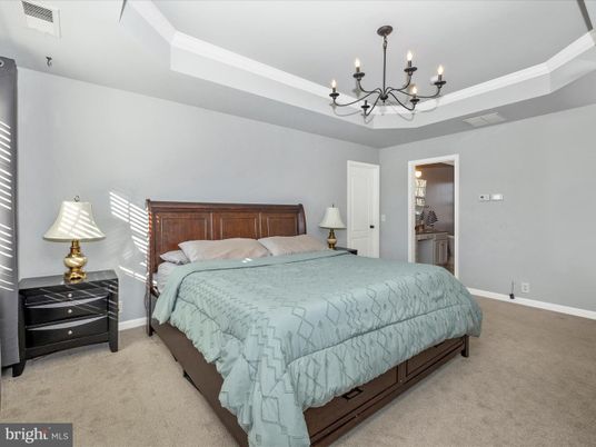 Bedroom, Chandelier, Interior